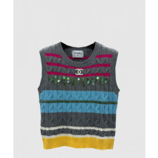 샤넬 로고 니트 상의