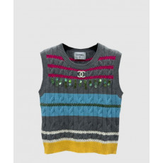 샤넬 로고 니트 상의