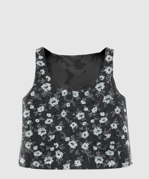 샤넬 로고 니트 상의