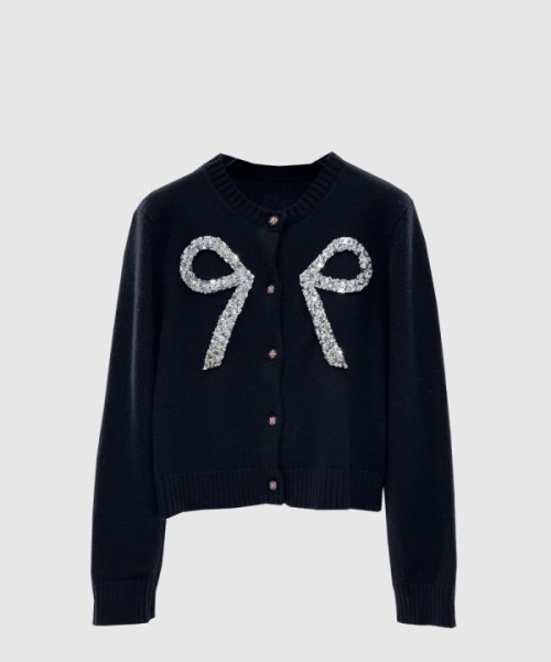 샤넬 로고 니트 상의