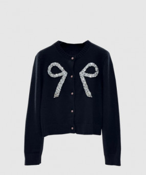 샤넬 로고 니트 상의