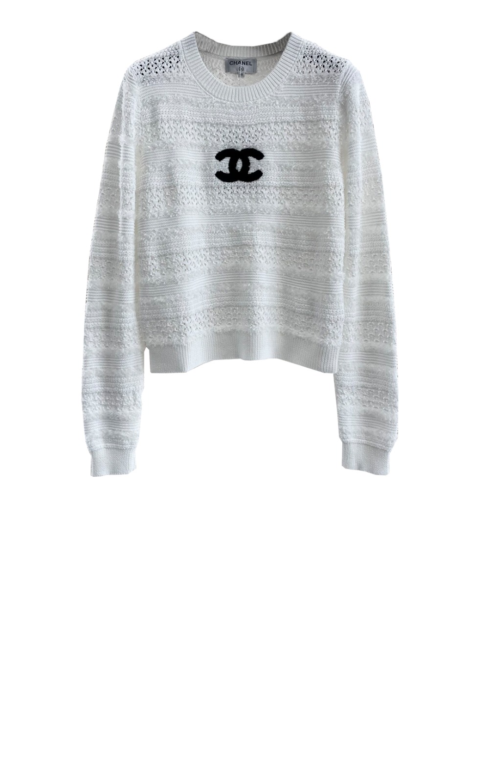 샤넬 프린트 니트 톱