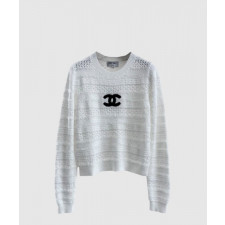 샤넬 프린트 니트 톱