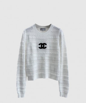 샤넬 프린트 니트 톱