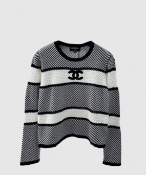 샤넬 로고 니트 상의