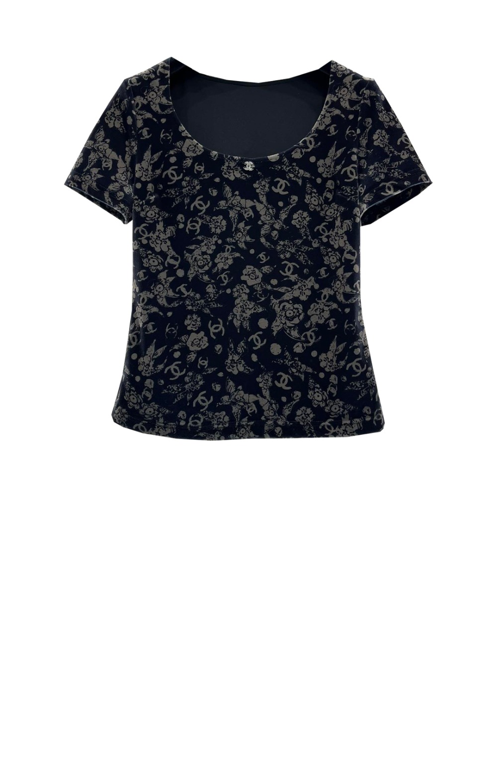 샤넬 로고 니트 상의