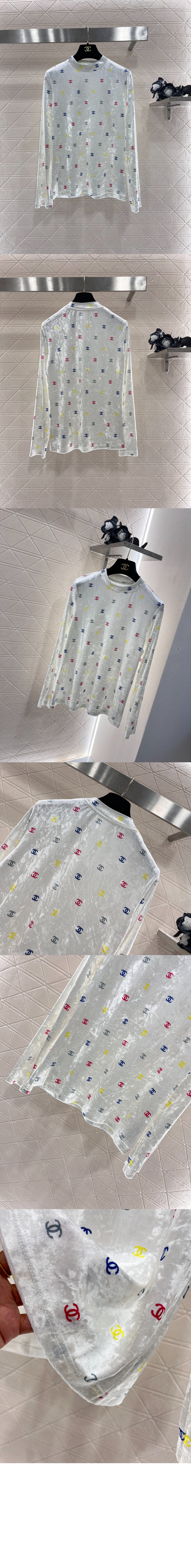 샤넬 로고 니트 상의