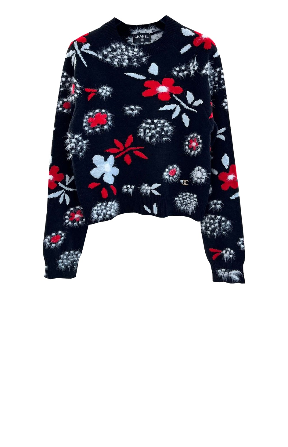 샤넬 로고 니트 상의