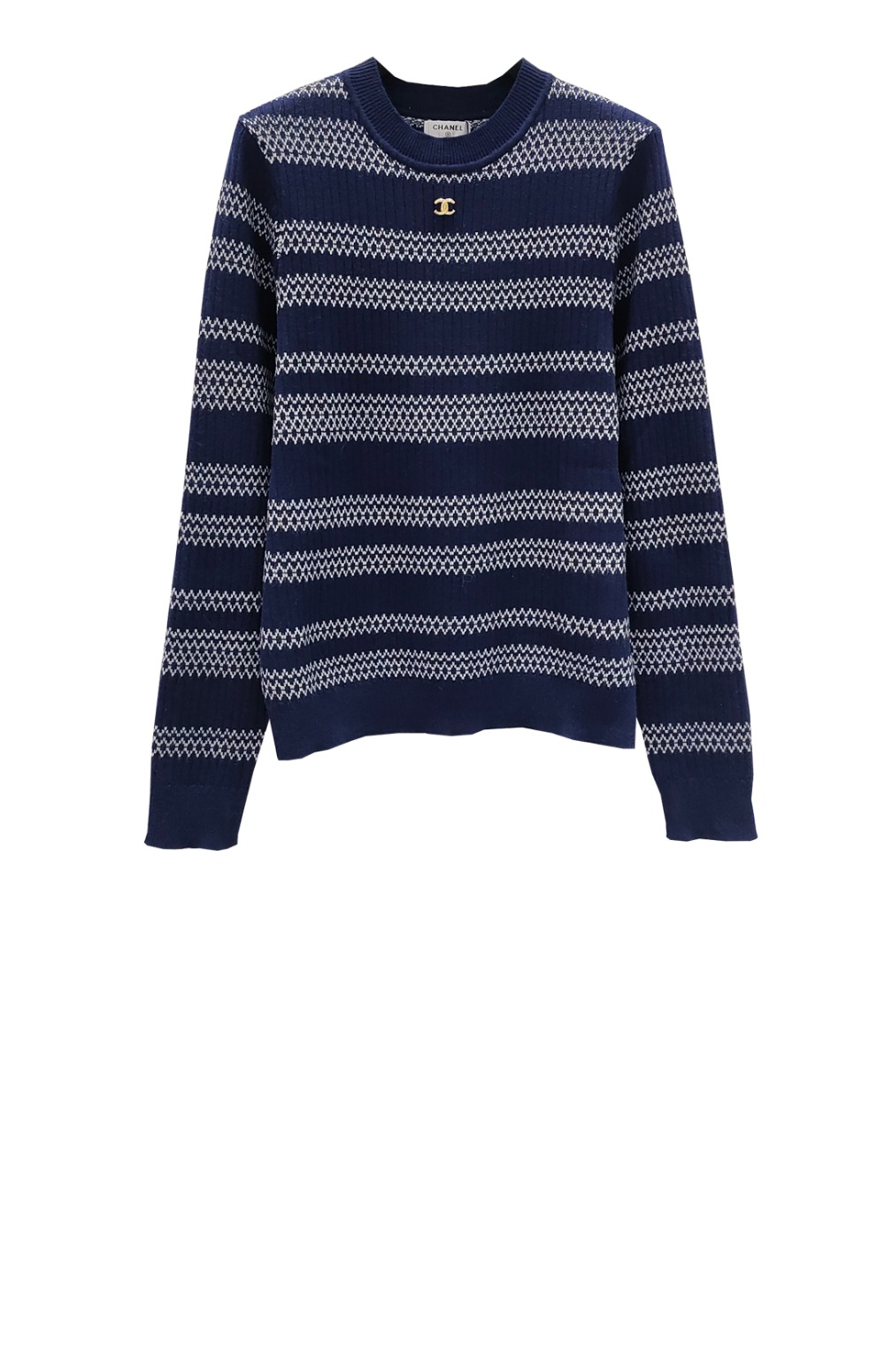 샤넬 프린트 니트 톱