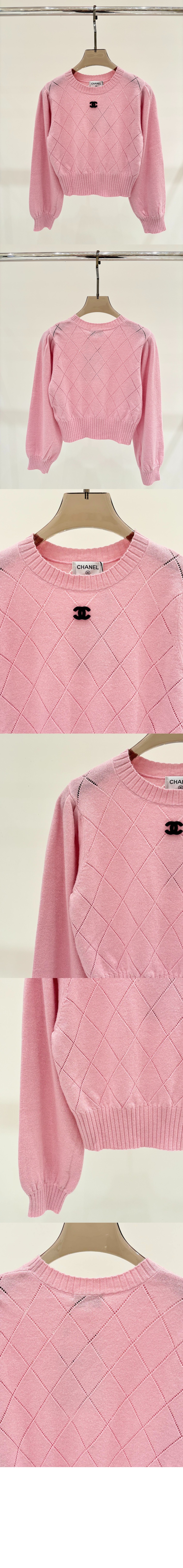 샤넬 프린트 니트 톱