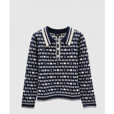 샤넬 로고 니트 상의