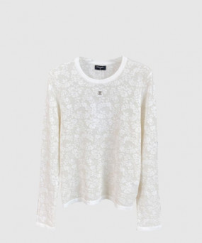 샤넬 로고 니트 상의