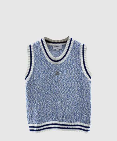 샤넬 로고 니트 상의