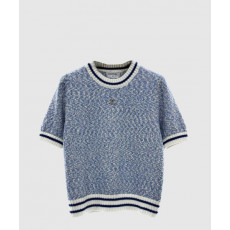 샤넬 로고 니트 상의