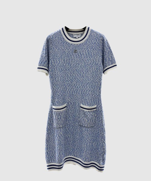 샤넬 로고 니트 원피스