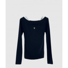 샤넬 로고 니트 상의