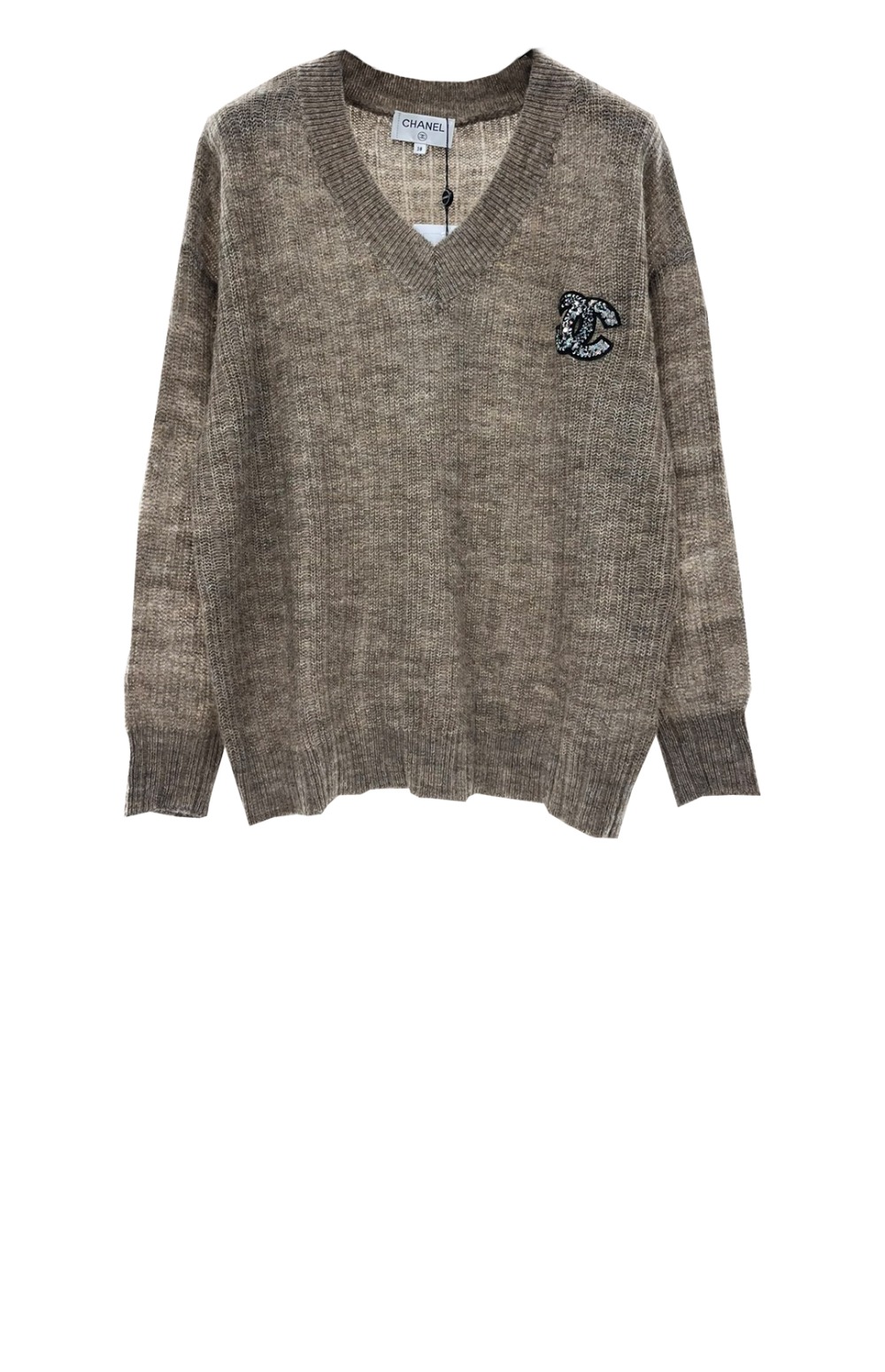 샤넬 로고 니트 상의