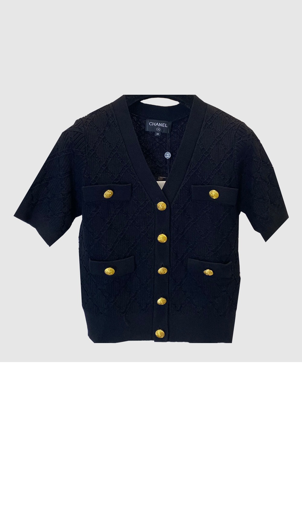 샤넬 프린트 니트 톱