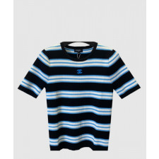 샤넬 프린트 니트 톱