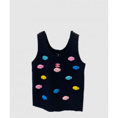 샤넬 로고 민소매 톱