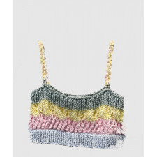 샤넬 로고 나시 톱