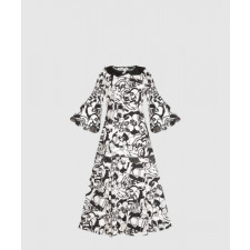 샤넬 플라워 프린트 원피스