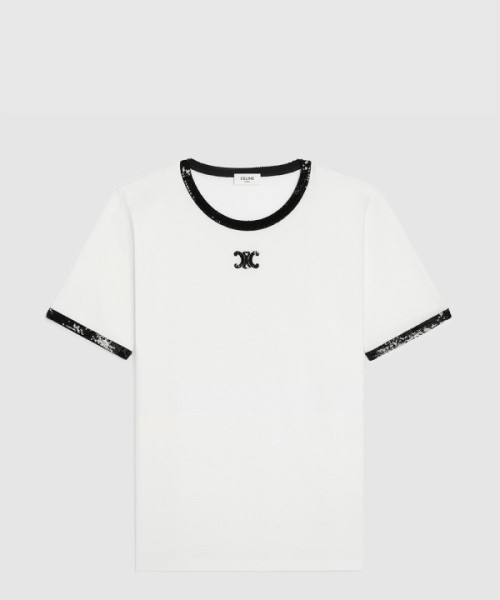 셀린느 트리옹프 자수 티셔츠