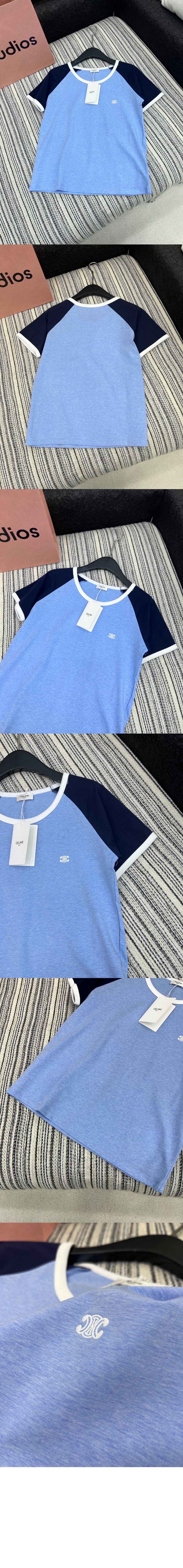 셀린느 코튼 저지 티셔츠