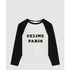 셀린느 로고 레글런 긴팔 티셔츠