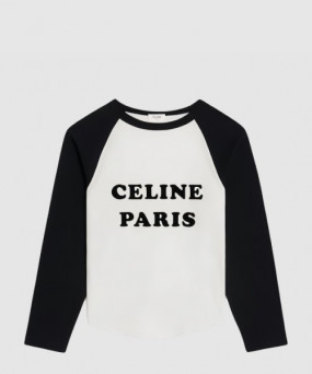 셀린느 로고 레글런 긴팔 티셔츠