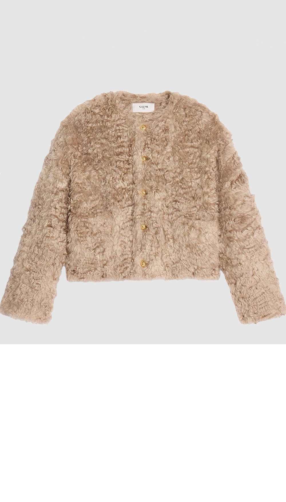 셀린느 느 모헤어 부클레 가디건 베스트