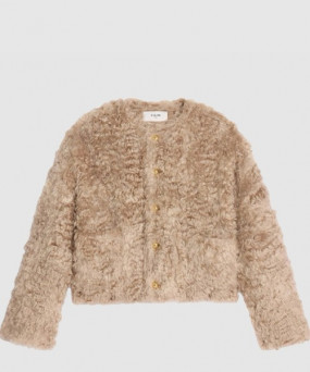 셀린느 느 모헤어 부클레 가디건 베스트