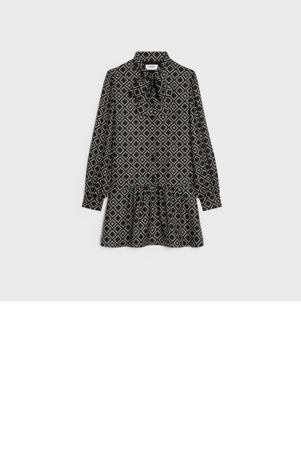 셀린느 바스크 미니 드레스 실크 트윌