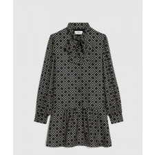 셀린느 바스크 미니 드레스 실크 트윌