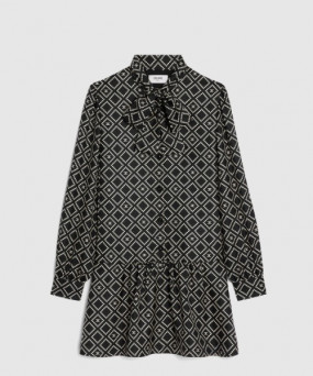 셀린느 바스크 미니 드레스 실크 트윌