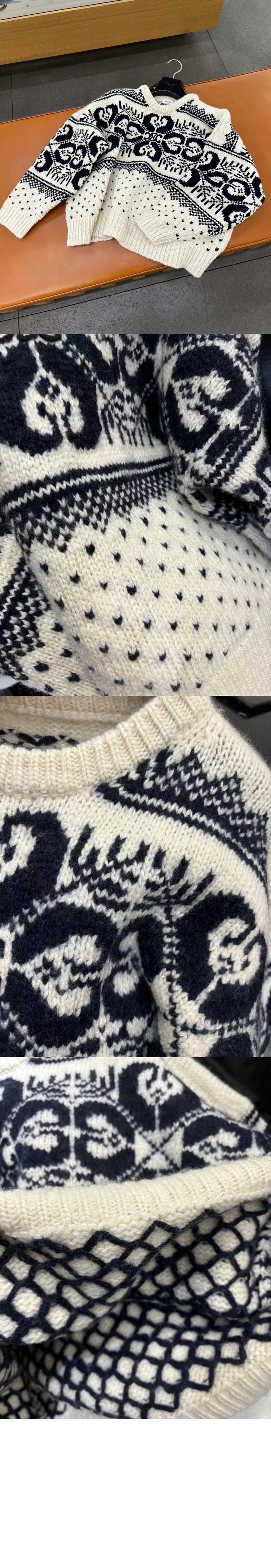 셀린느 오버사이즈 울 캐시미어 니트 스웨터