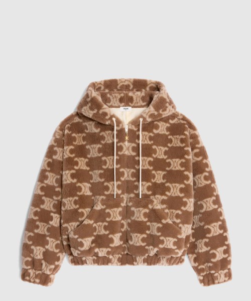 셀린느 후드 재킷 트리옹프 울 퍼