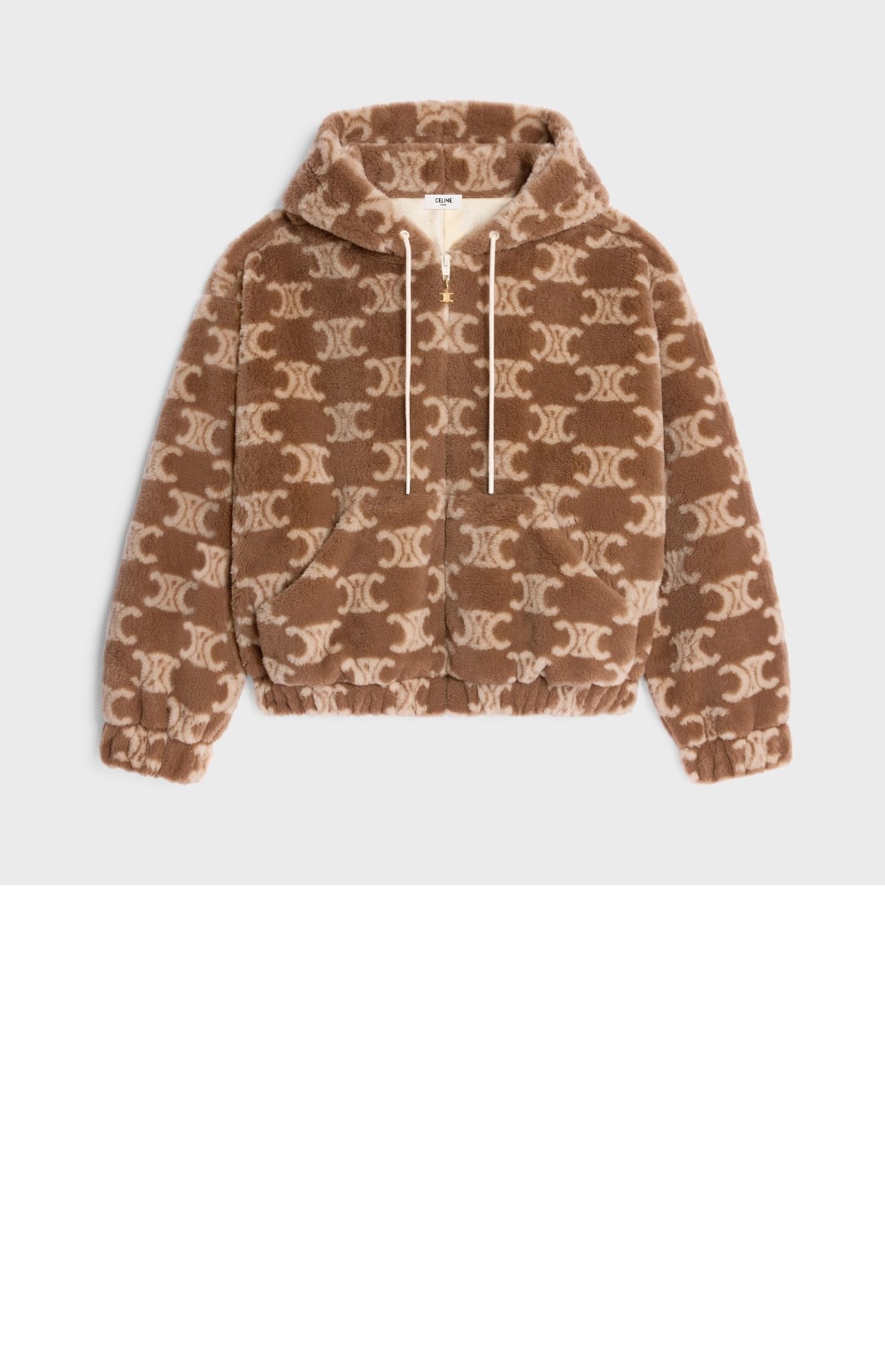 셀린느 후드 재킷 트리옹프 울 퍼