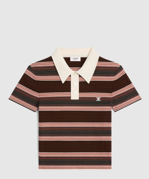 셀린느 트리옹프 크롭 폴로 셔츠