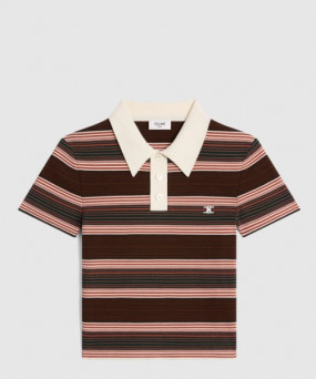 셀린느 트리옹프 크롭 폴로 셔츠