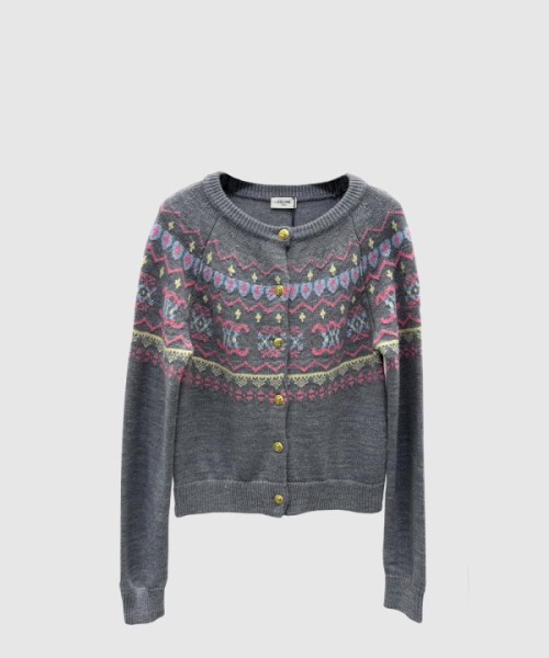 셀린느 프린트 니트 톱