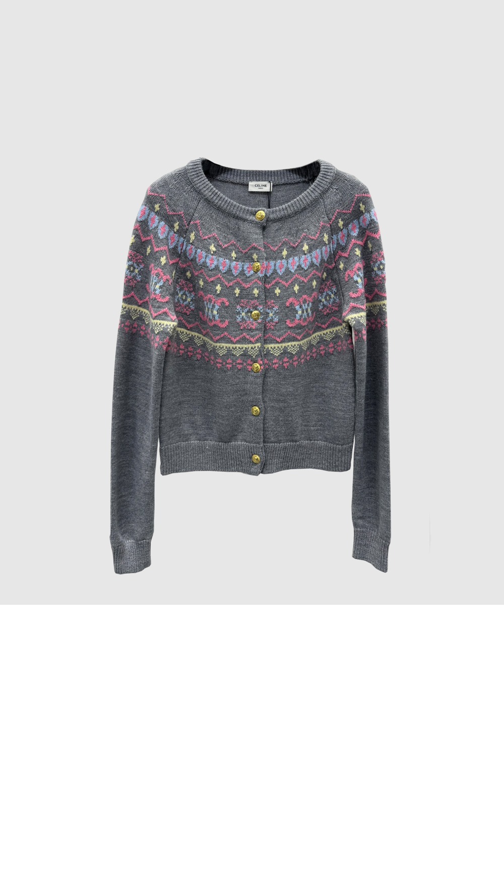 셀린느 프린트 니트 톱