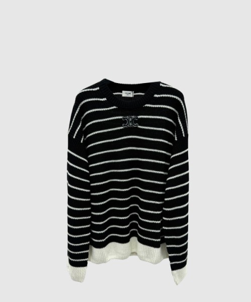 셀린느 프린트 니트 톱