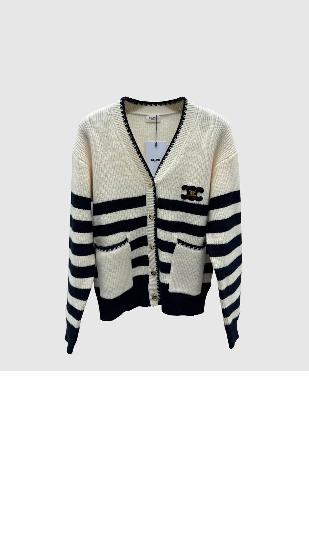 셀린느 프린트 니트 톱