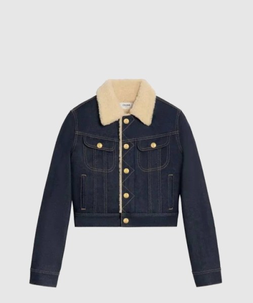 셀린느 트러커 셔파 데님 원단 자켓