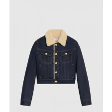 셀린느 트러커 셔파 데님 원단 자켓