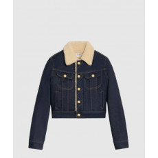 셀린느 트러커 셔파 데님 원단 자켓