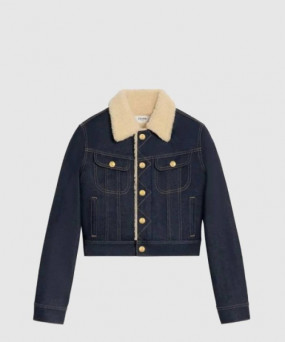 셀린느 트러커 셔파 데님 원단 자켓