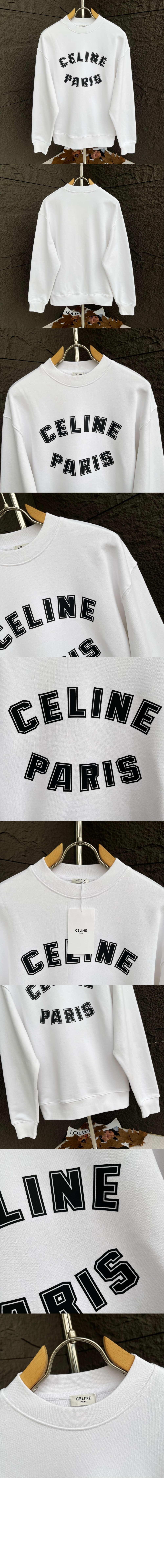 셀린느 루즈 스웨트셔츠 코튼 플리스