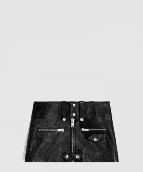셀린느 미니 스커트 소프트 램스킨